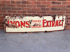Lyons Coffee and Chicory Extract Enamel Sign