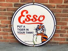 Esso “Put A Tiger In Your Tank” Circular Enamel Sign