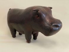 LIBERTY, a standard size, stitched leather Hippopotamus
