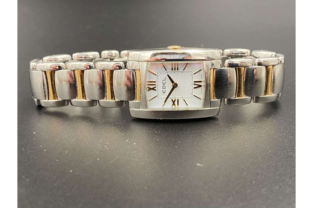 EBEL, “Brasilia”, stainless steel and gilt, quartz wristwatch. E1976M22, A178941. - Image 4 of 9