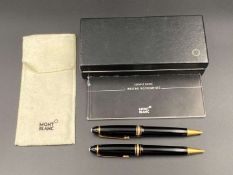 MONT BLANC, “Jumbo” roller ball pen & pencil set. &nbsp;