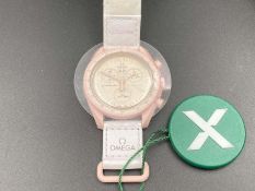 SWATCH, Moonswatch, “Mission to Venus”, &nbsp;bioceramic, two button quartz chronograph watch,