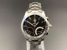 TAG-HEUER, “Link”, Calibre S, quartz, stainless steel, two button chronograph,