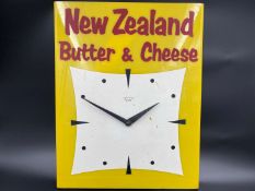 SMITH'S, 1950's rectangular perspex “New Zealand, Butter & Cheese” Electric Wall Clock