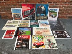 Sixteen Reproduction Racing Posters