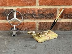 Mercedes Bonnet Mascot and Jaguar Pen Stand (2)