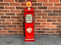 Wooden Made Shell Miniature Petrol Pump Display