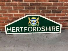Hertfordshire County Sign
