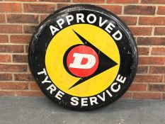 Dunlop Approved Tyre Services Aluminium Convex Sign