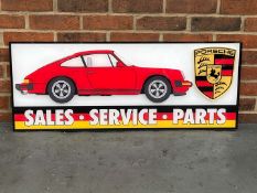 Porsche Perspex Raised Parts and Service Sign