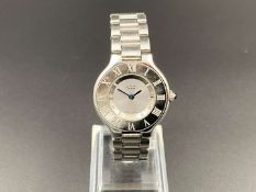 Must De Cartier 21 1340 ladies stainless steel quartz wristwatch