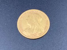 Queen Victoria 1900 half sovereign