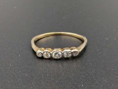 5 stone Diamond & 18ct gold ring