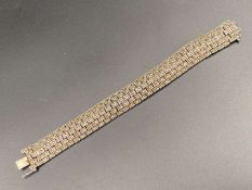 An early 20th century, continental silver and Marcasite bracelet,