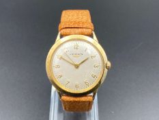 LONGINES mid 20th century gold plated centre seconds wristwatch