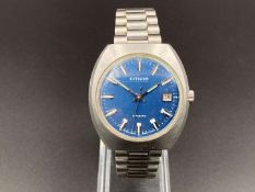 CITIZEN stainless steel automatic calendar wristwatch 8210A