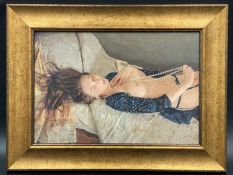 WILLIAM OXER Girls Pearls & Black Tie