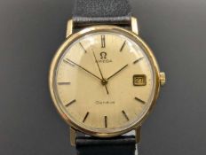 OMEGA Geneve 9ct gold centre seconds calendar wrist watch