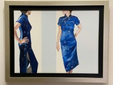 DREW DARCY The Blue Dress, acrylic on canvas