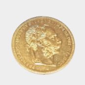 20 Franken,/8 Florin, Franz Joseph I, 1880