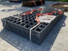 ( 1 ) STACK OF UNUSED METAL RAIL, APPROX 36in X 72IN , APPROX 40 RAILS IN STACK