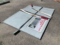 UNUSED METAL SHEET , APPROX 3FT X 4FT, APPROX 30 PIECES TOTAL