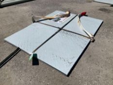 UNUSED STEEL DIAMOND PLATE , APPROX 3FT X 4FT, APPROX 30 PIECES TOTAL