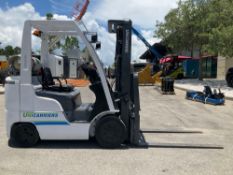 UNICARRIERS FORKLIFT MODEL MCP1F2A25LV, LP POWERED, APPROX MAX CAPACITY 4400lbs, MAX HEIGHT 187iN ,