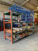 PALLET RACKING WITH STEEL AND ALUMINUM STOCK.