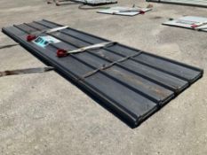 ( 1 ) STACK OF UNUSED METAL ROOF PANELS, APPROX 12FT L x 3FT W , APPROX 70 PANELS IN STACK