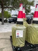 ( 1 ) STACK OF SAFETY TRAFFIC CONES, APPROX 15in X 27in, APPROX 20 CONES TOTAL