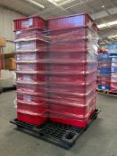 ( 1 ) PALLET OF ASSORTED PLASTIC BINS