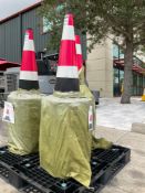( 1 ) STACK OF SAFETY TRAFFIC CONES, APPROX 15in X 27in, APPROX 20 CONES TOTAL