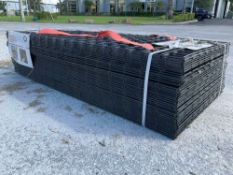( 1 ) STACK OF UNUSED METAL RAIL, APPROX 36in X 72IN , APPROX 80 RAILS IN STACK