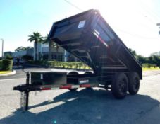 UNUSED 2024 CARRY-ON DUMP TRAILER MODEL TRA/REM 5X10DUMPLP7KCT, GVWR...7000, APPROX 10FT DECK LON...