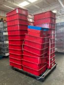 ( 1 ) PALLET OF ASSORTED PLASTIC BINS
