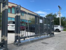 UNUSED 20.4FT ELECTRIC SLIDING GATE, 4.4FT REMOVABLE LEAF