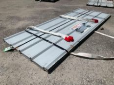 ( 1 ) STACK OF UNUSED METAL ROOF PANELS, APPROX 8FT L x 3FT W , APPROX 70 PANELS IN STACK