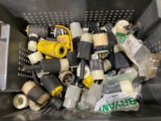 BIN OF ASSORTED LOCKING CONNECTORS