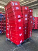 ( 1 ) PALLET OF ASSORTED PLASTIC STORAGE BINS