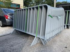 UNUSED 20PCS GALVANIZED CONSTRUCTION SITE / CROWD CONTROL FENCE/BARRICADES ( PLEASE NOTE STOCK PH...