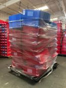 ( 1 ) PALLET OF ASSORTED PLASTIC BINS