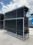 UNUSED GALVANIZED 10FT L x 7FT H STEEL FENCE, 20PCS FENCE PANELS + 21PCS POST WITH CONNECTORS, LEAD