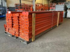 CROSSBEAMS FOR PALLET RACKING, APPROX 77...TOTAL, APPROX 10FT