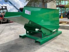 UNUSED...SELF DUMPING HOPPER WITH FORK POCKETS