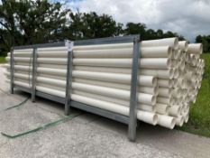 UNUSED UPVC RIGID NON-METALLIC CONDUIT, APPROX 3in x 9.84ft, APPROX 100 IN BUNDLE