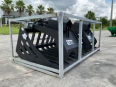 UNUSED 2023 ROCK GRAPPLE BUCKET ATTACHMENT FOR UNIVERSAL SKID STEER , APPROX ...72? L