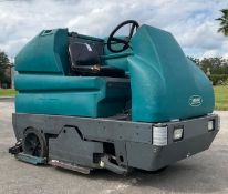 TENNANT EC H2O 7300 RIDE ON FLOOR SCRUBBER, ELECTRIC, APPROX 36 VOLTS, RUNS AND OPERATES