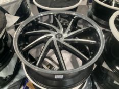 UNUSED LEXANI WHEEL CORP ARTEMIS 659-2410-70-30SS RIMS , APPROX 24 X 10 , ( 4 ) RIMS IN SET