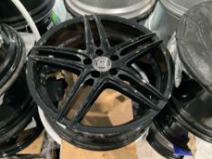 UNUSED LEXANI WHEEL CORP BREMEN 802-2085-66-35FB , APPROX 22 X 8.5 , ( 4 ) RIMS IN SET
